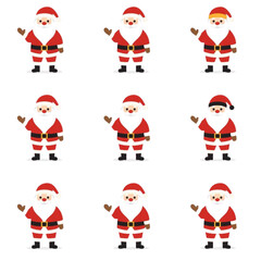 Set 3x3 icons of christmas vibe 