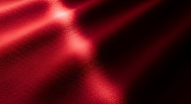 Abstract red light rays shining through textured dark background with subtle glow