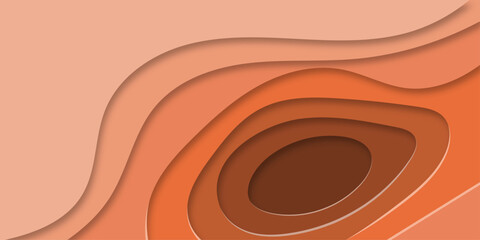 Paper cut flowing color tones trendy abstract vector background.