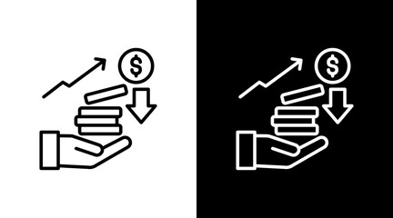 High Return  White Icon Set Design