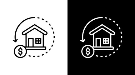 Return On Assets  White Icon Set Design