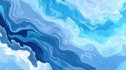 Fototapeta premium Dynamic Shades Blue White Fluid Abstract Texture Background