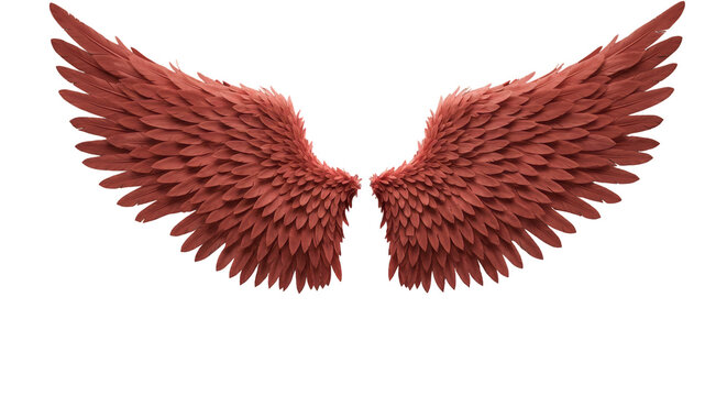 Soaring Spirit: Two magnificent red wings, spread wide, evoking a sense of freedom, strength, and ethereal beauty. A symbol of aspiration, and transcendence.