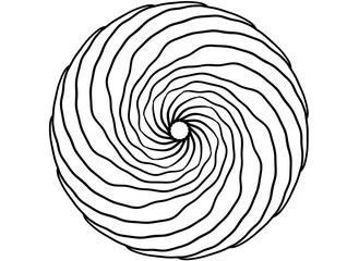 Coloring page mandala outline drawing for art therapy and meditation. Circular ornament