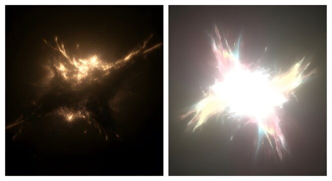 Abstract explosion of light bright energy burst conceptual illustration of power and impact