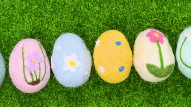 Video of Easter decorations with Easter eggs