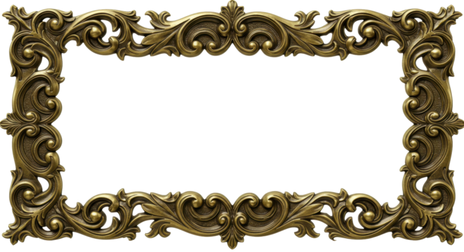 Exquisite Frame's Timeless Elegance: An ornate, intricately carved frame, a testament to craftsmanship, showcasing detailed relief work. its rich texture, invites the eye.