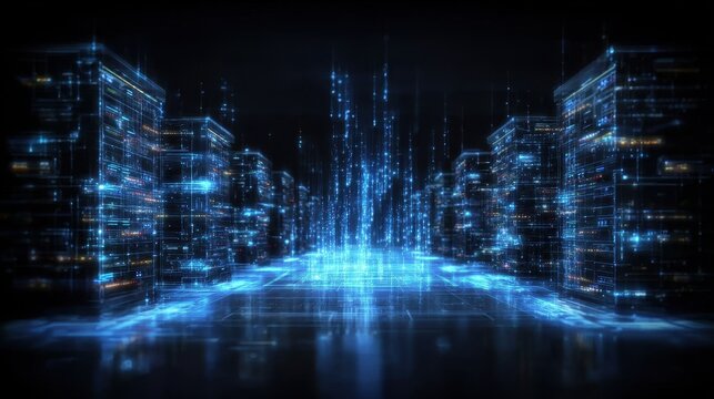 A massive cyber arena begins a competitive exam while a dynamic update sharpens monitoring reinforcing the database improving efficiency and guiding precise feedback to the championship server