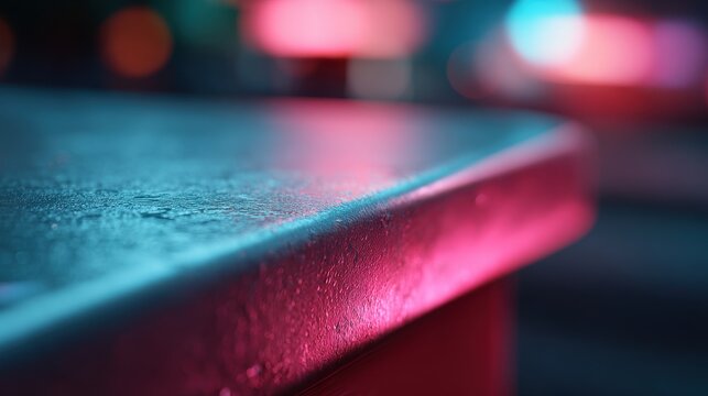 Mindful beverage experience under neon lights relaxation and enjoyment at the bar