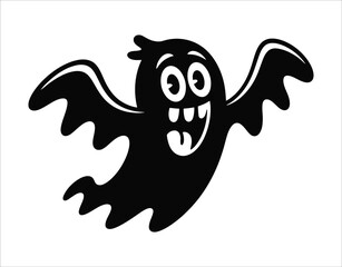 Fototapeta premium Spooky Ghost Silhouette Vector Collection Template