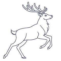 Elegant deer outline, a simple and clean design
