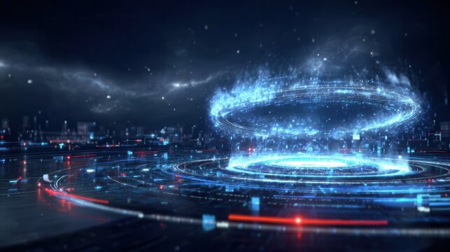 A cosmic rift station initiates a void exam with an abyss update enhancing monitoring deepening the database maximizing efficiency and echoing dark feedback to the void server