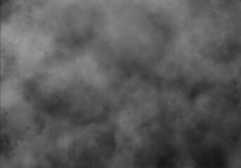 Abstract Black and White Smoke Texture Background with Dramatic Dark Clouds and Fog Overlay for Graphic Design Elements and Eerie Visual Effects