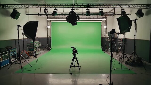 Film Studio Green Screen Setup