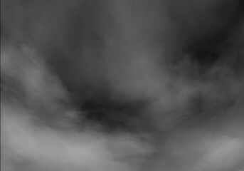 Abstract Grayscale Misty Clouds and Swirling Smoke Texture Background with Dark and Light Grey Tones for Graphic Overlay or Backdrop