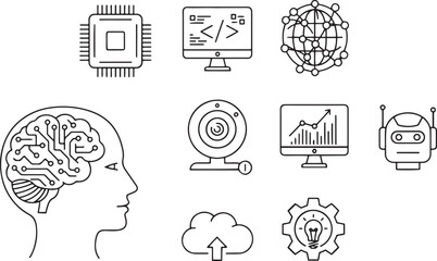 Detailed illustration of various fly species profiles in a scientific or educational context