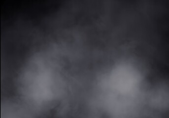 Atmospheric dark smoke and fog background texture with swirling grey vapor and volumetric mist for mysterious design overlay or abstract backdrop