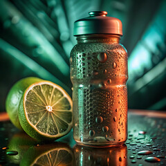 Salt and pepper on a wooden table