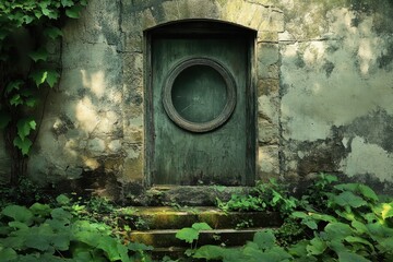Door to the future, future ancient time portal, portal door, door in nowhere