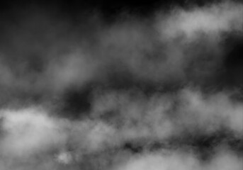 Abstract Black and White Smoke Texture Background with Swirling Fog and Misty Layers Creating a Dramatic and Mysterious Effect