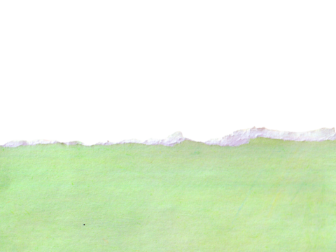Realistic torn light green paper with a ragged edge. Ripped paper scrap for banners, collage, and design elements. Isolated on a transparent background.