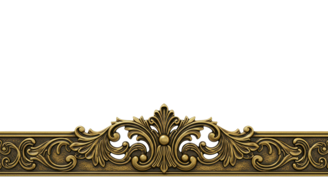 Ornate Architectural Accent: An exquisite, detailed carving, perfect for adding an antique and elegant touch to designs, exudes timeless charm and sophistication.