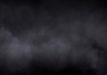Dark Abstract Background with Wavy Smoke or Fog Texture for Creative Design, Overlay Effect, or Eerie Atmospheric Backdrop
