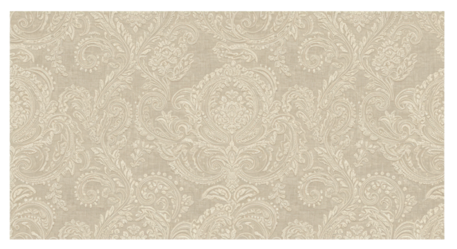 Antique Wallpaper: A close-up shot of an antique wallpaper with an elaborate design in beige hue. The wallpaper's texture exudes vintage charm.