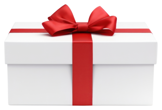 Gift box present ribbon.