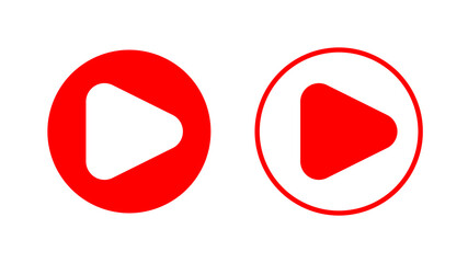 Start/Stop Button Icon — Red Emergency Control Switch