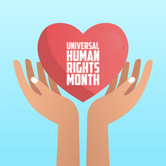 Obraz premium Vector graphic of Universal Human Rights Month for Universal Human Rights Month celebration.