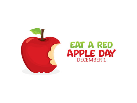 Vector graphic of Eat a Red Apple Day for Eat a Red Apple Day celebration.