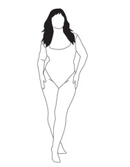 People Vector Illustrations SVG - Dancer Woman in Lingerie 