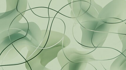 Organic abstract background architecture lines mimicking vines biophilic design soft green hues