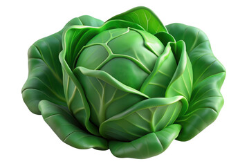 Fototapeta premium Fresh green cabbage vegetable nutrition diet healthy eating vegan food ingredient cooking isolated on transparent background