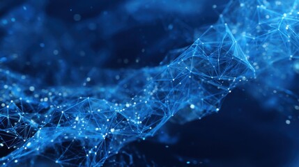 Blue Abstract Digital Network Connection Technology Background