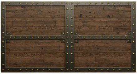 Rustic Wooden Panel: A close-up shot of a meticulously crafted wooden panel showcases the natural beauty of the wood grain and the durability of the construction.