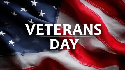 On a day filled with respect, individuals gather to honor veterans, surrounded by the waving American flag, symbolizing unity and sacrifice for freedom