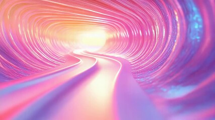 Abstract flowing tunnel creating futuristic light path - Powered by Adobe