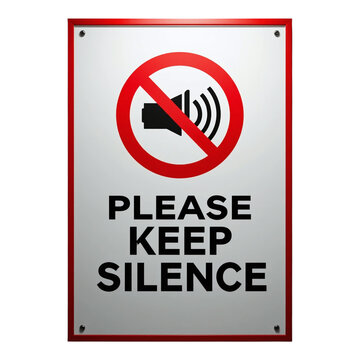 No Talking Sign Please Keep Silence Reminder for Quiet Zones and Peaceful Environments