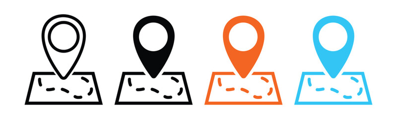 location pin vector, place illustration icon set