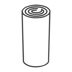 Illustration of a Rolled Cylinder Isolated Design Object Element Drawing Graphics Simple Icon Artistic Sketch Outline