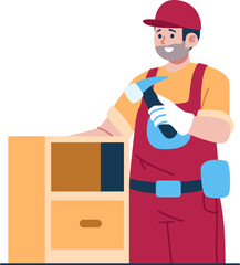 interior technician character illustration