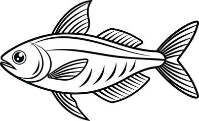 Helicopter Catfish Illustration. Flying Catfish Artwork. Catfish Outline Drawing. Helicopter Fish Graphic. Exotic Catfish Illustration Set. Aquatic Helicopter Catfish Art. Fish Species Line Art