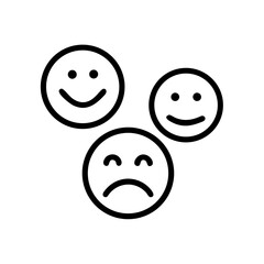 Fototapeta premium Three faces showing different emotions