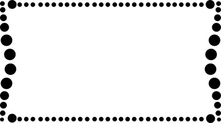 A clean, minimal frame featuring evenly spaced dotted borders, creating a soft decorative outline ideal for modern layouts, invitations, labels, or elegant graphic elements.