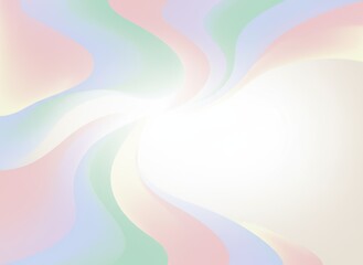 Abstract Swirl Background With Pastel Color Tones and Bright Center Light