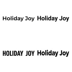 holiday joy text silhouette clipart set