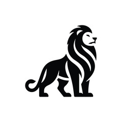 Standing lion shape with graphic mane