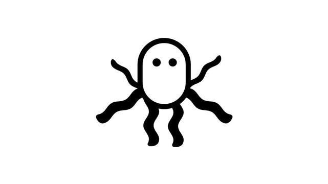 A playful octopus spreads its tentacles outward, capturing intelligence, adaptation, and the charming personality of this unique marine creature